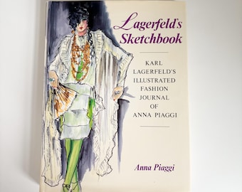 Lagerfeld's Sketchbook: Karl Lagerfeld Fashion Illustrations, 1st Edition 1986