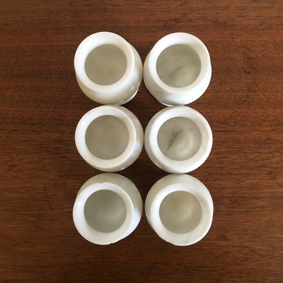 white marble glasses