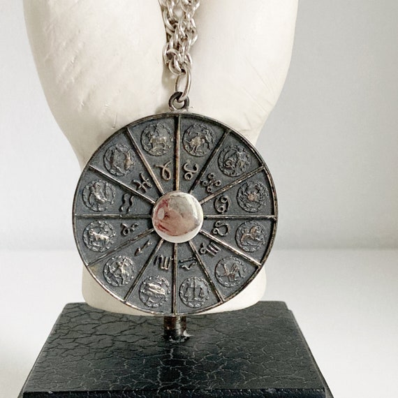Zodiac Astrology Pendant Necklace by Napier, 1960… - image 4
