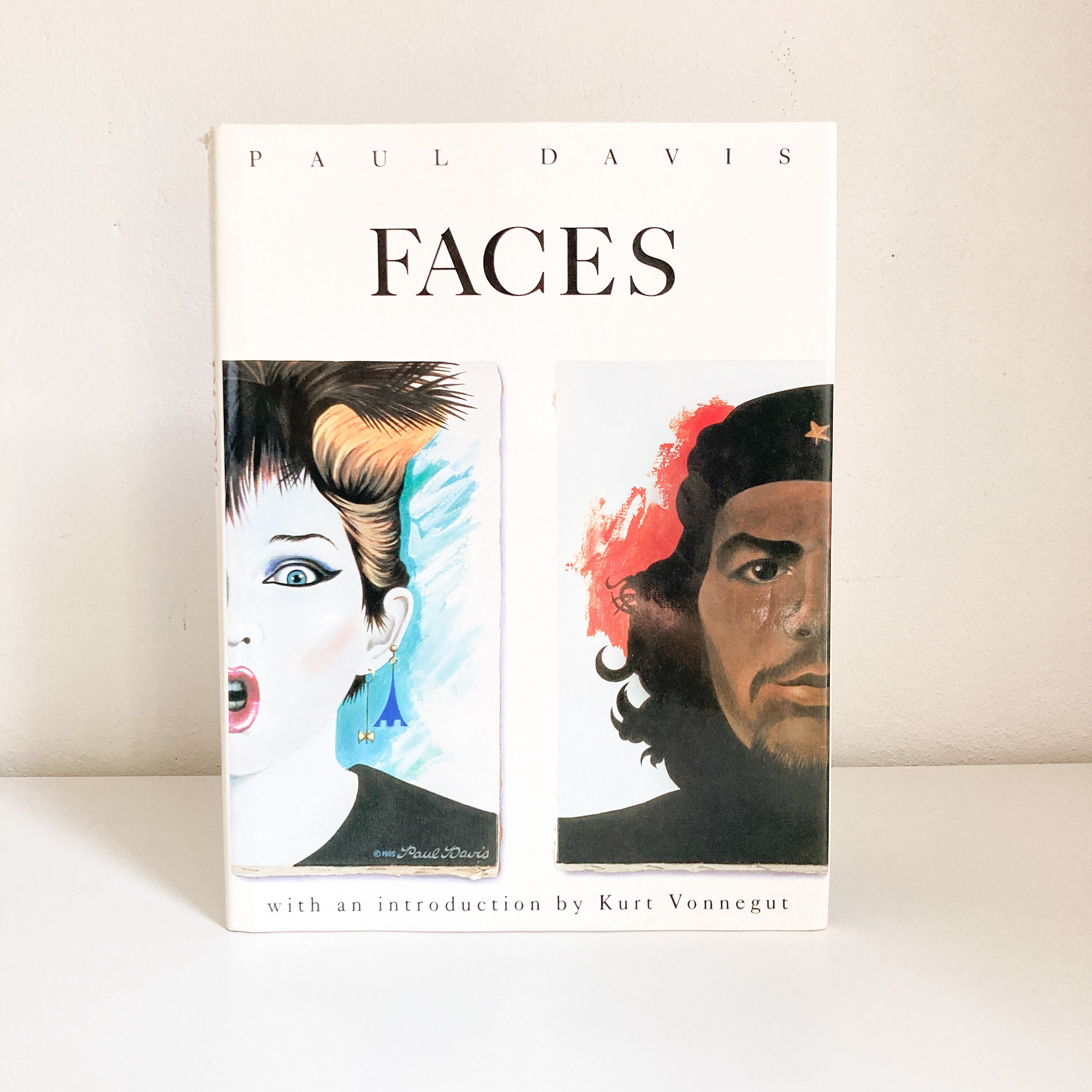 Paul Davis Faces: Vintage Pop Art Book, Kurt Vonnegut Intro, 1985
