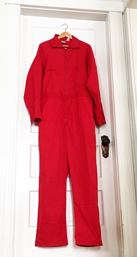 red mechanic jumpsuit