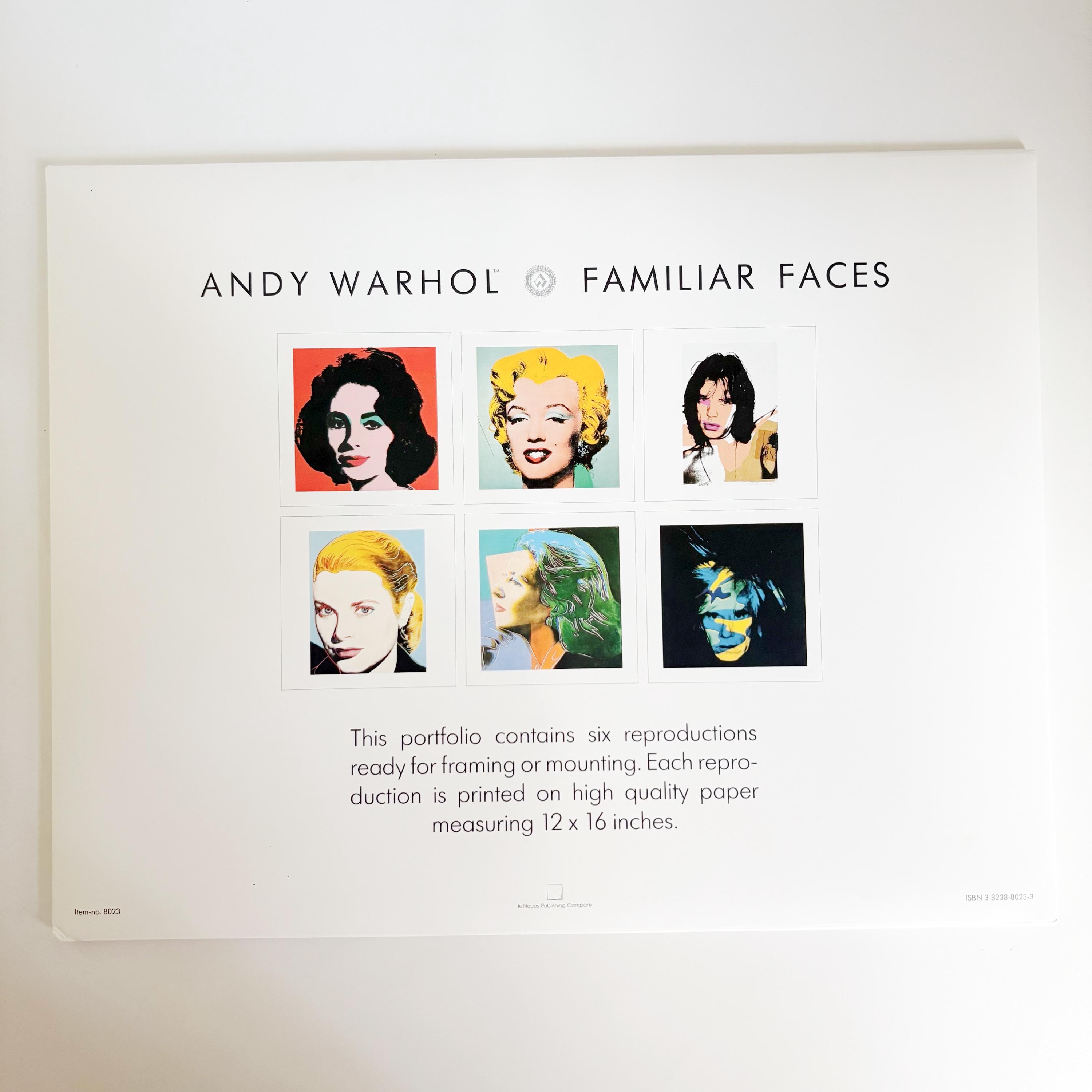 Andy Warhol “Familiar Faces” 6枚組 ポートフォリオ RARE! COMPLETE! Andy Warhol: Familiar Faces A Portfolio of Six