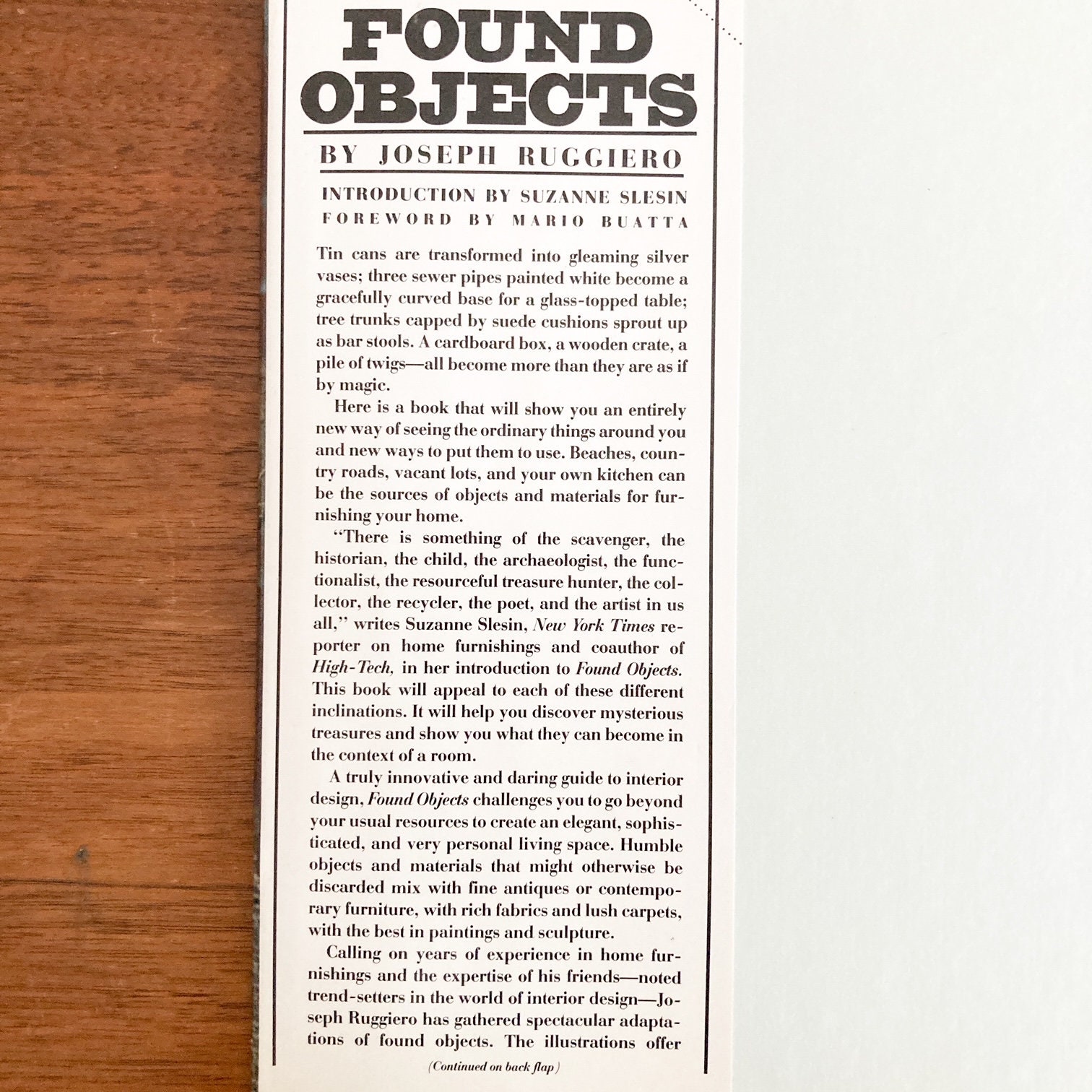 Found Objects A Style and Source Book by Joseph Ruggiero