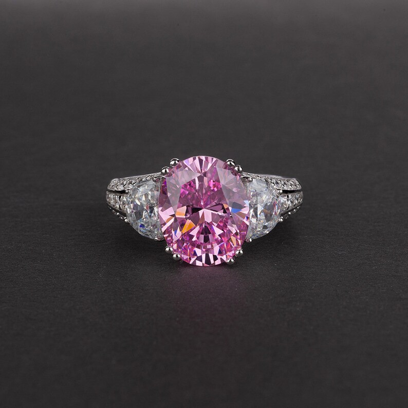 promise ring,anniversary ring Pink Topaz ring oval cut ring engagement ring gemstone ring