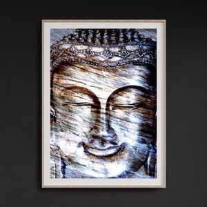 Buddha & Stone - modern photo art - picture, photo, art, wall decoration, decoration, living room, DIGITAL PICTURE for download -