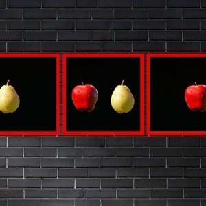 Apple & Pear - modern photo art - picture, photo, art, wall decoration, decoration, living room, kitchen, DIGITAL PICTURE for download -