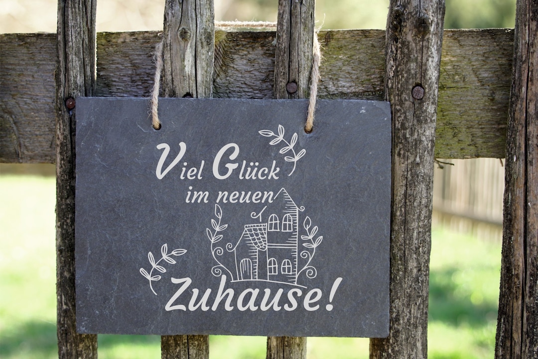 SchieferTafel Schild Deko Eingang Geschenk Einzug Umzug Haustür