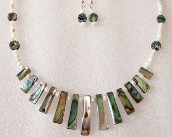 Genuine Shiny Black Hematite Gemstone Tapered Necklace /& Earrings Gift Set