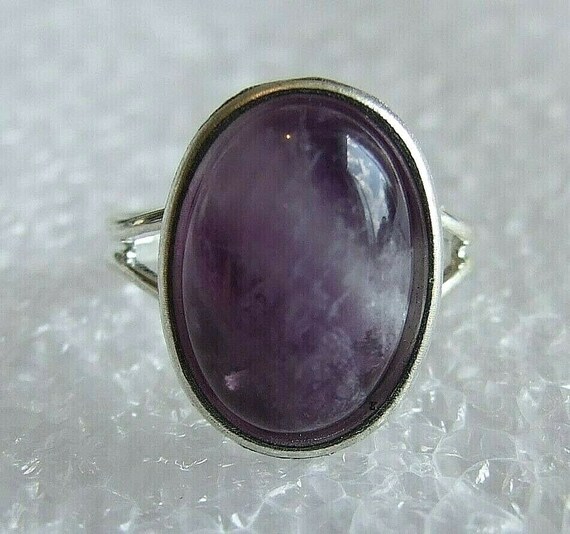 Uhren Schmuck Ringe Genuine Green Aventurine Gemstone Adjustable Ring Size M P In Gift Box