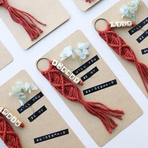 Cartes de Noël avec cadeau porte-clés, message personnalisé avec perles personnalisées sur le porte-clés