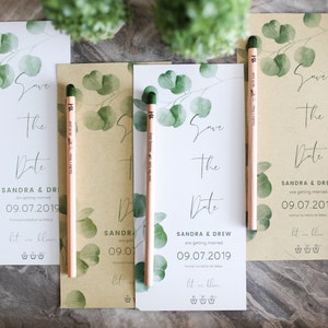 Salva la data, Invito a nozze, Salva la data personalizzato, Salva la data nel verde, Salva la data Kraft, Invito piantabile, Matrimonio Boho