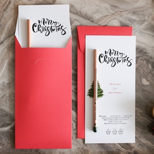 Cartoline di Natale ecologiche, biglietti di auguri personalizzati planabili, calze di Natale, regalo di Natale