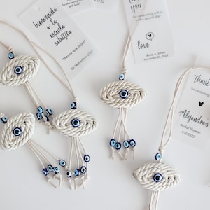 100 Stück Evil Eye Hochzeit Bevorzugungen für Gäste, Schutzgeschenke, Babyparty, Autospiegelbehang, Schlüsselbundbevorzugungen, Taschenzubehör