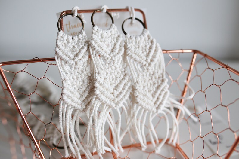Boho Style Macrame Keychains in Bulk Wholesale Macrame Etsy