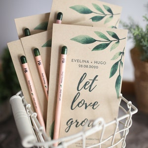 Matite piantabili con etichette personalizzate – Bomboniere ecologiche – Idee per matrimoni green