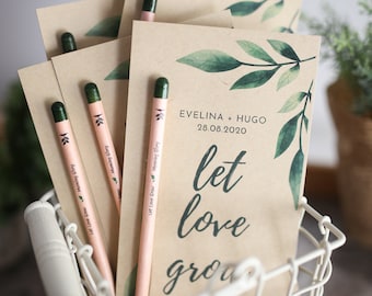 Rustic Wedding favor / Personalized Bulk favors for Guests / Plantable Wood Stick / Use + Plant / Zero waste / Eco friendly gift