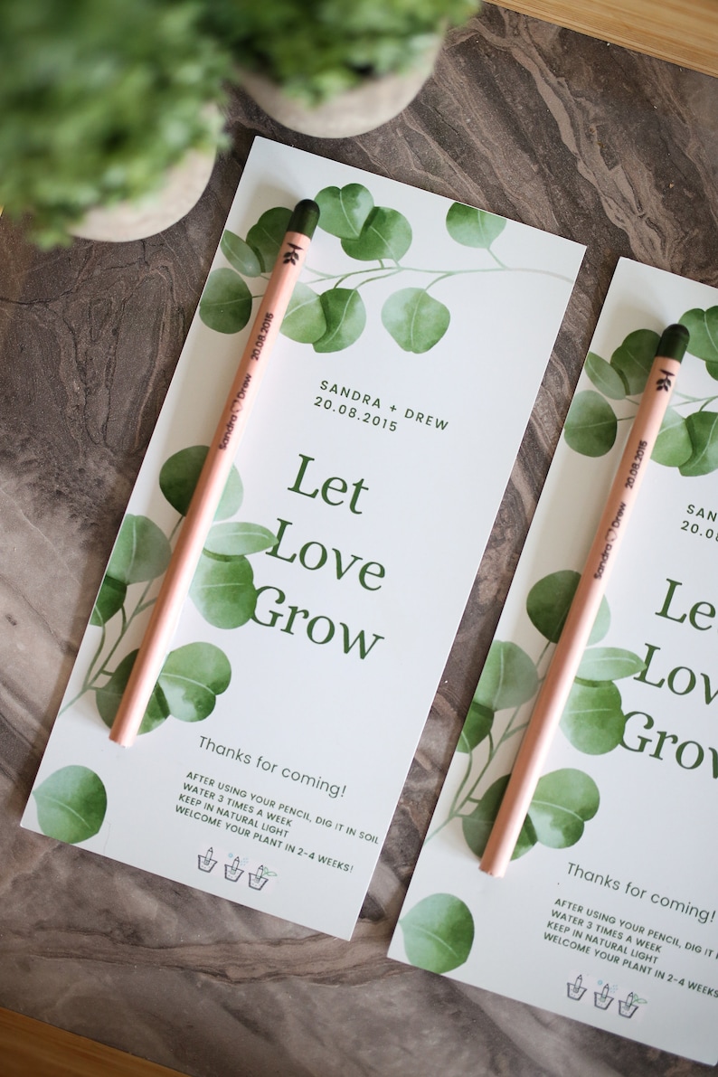 Plantable Paper, Wedding Favors for Guests in Bulk, Personalized Gifts, Destination Wedding Favors, Bridal Shower Favors, Eucalyptus image 2