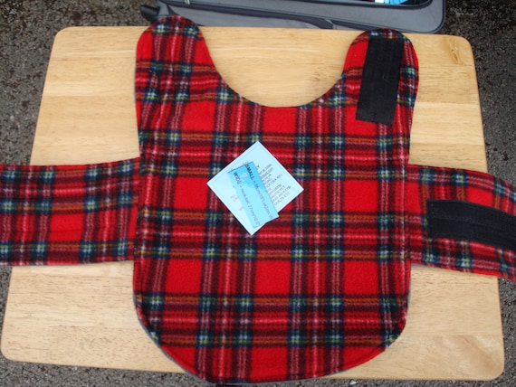 Red Tartan Print Dog Coat For All Size Dogs