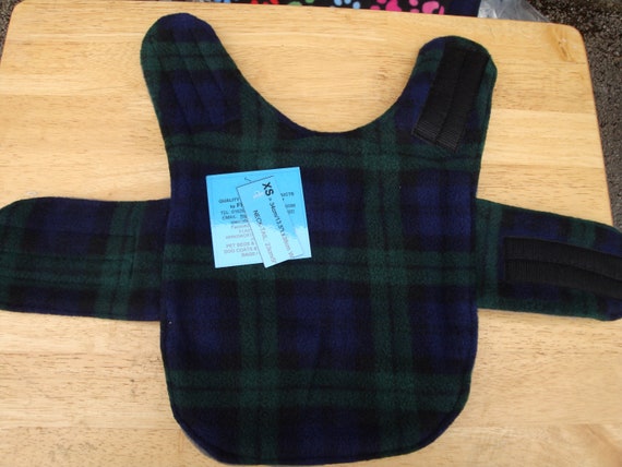 Dog coat Blackwatch Print For All Size Dogs, Fleece Dog Coat, Green Dog Jacket, Fleece Dog Coat, Warm Dog Coat, Blackwatch Print Dog Jacket