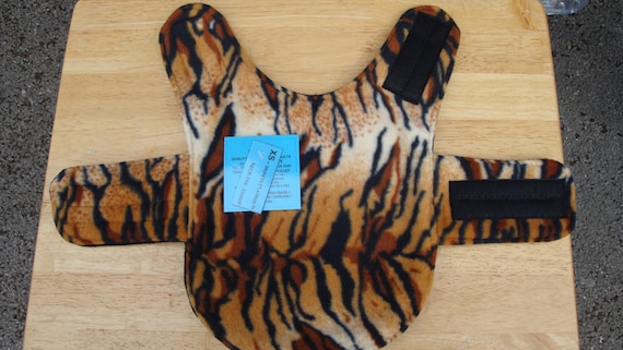 Dog coat Tiger Print For All Size Dogs, Fleece Dog Coat, Brown Dog Jacket, Fleece Dog Coat, Warm Dog Coat, Tiger Print Dog Jacket, Coat