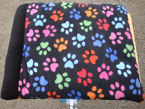 Snoozy Paw Print For All Animals In All Sizes, Animal Sleeping Bag, Animal Bed, Bed for Dog, Bed for Cat, Black Pet Bed, Pet Bed, Dog Bed