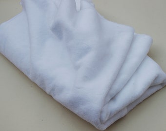 Sold by the Half Metre 60 Wide White Cotton Terry Toweling