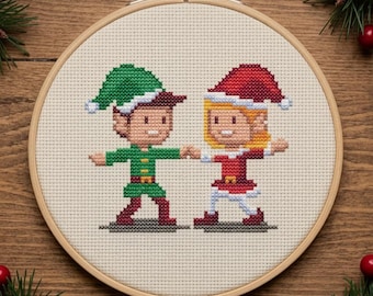 KRUISTEEKPATROON: kerstelfen dansen