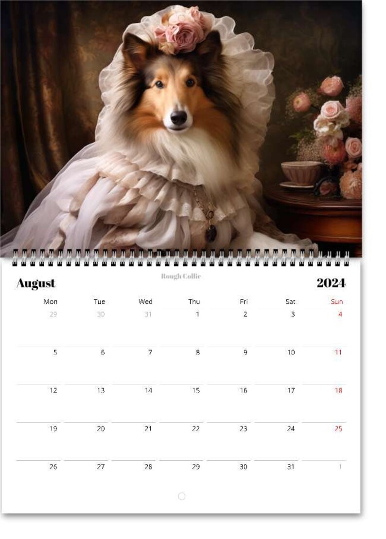 Canine Victorian Gentry 2024 Wall Hanging Calendar Etsy