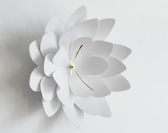 Wall clock unique, Lotus-shaped wall clock, Modern wall clock