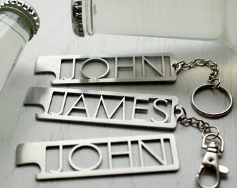 Bottle opener keychain, Personalized keychain for men, Pocket bottle opener