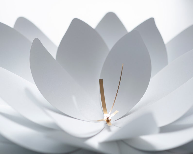 Extra Large lotus clock, Wall clock unique, Modern wall clock, Farmhouse wall clock image 7