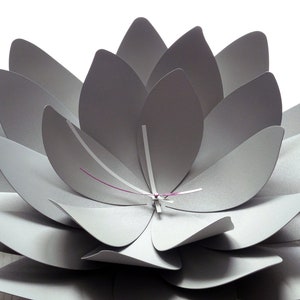 Extra Large lotus clock, Wall clock unique, Modern wall clock, Farmhouse wall clock image 6