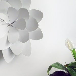 Extra Large lotus clock, Wall clock unique, Modern wall clock, Farmhouse wall clock image 8