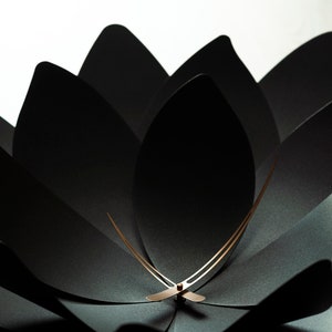 Extra Large lotus clock, Wall clock unique, Modern wall clock, Farmhouse wall clock image 2