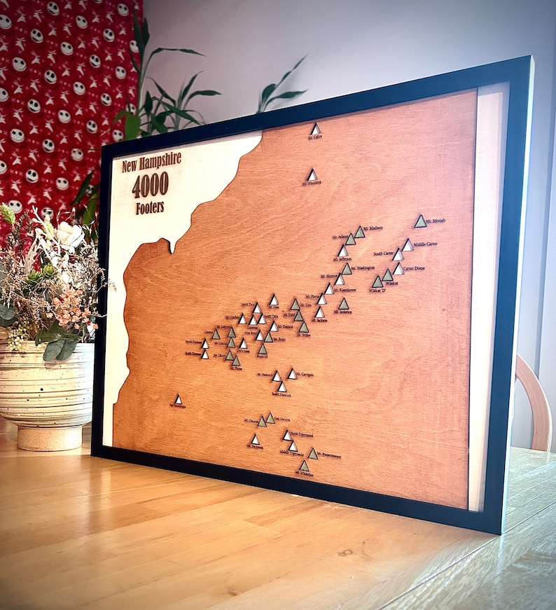 NH 4000 Footers Map White Mountains Peak Bagging Map New Trailblazer's Edition