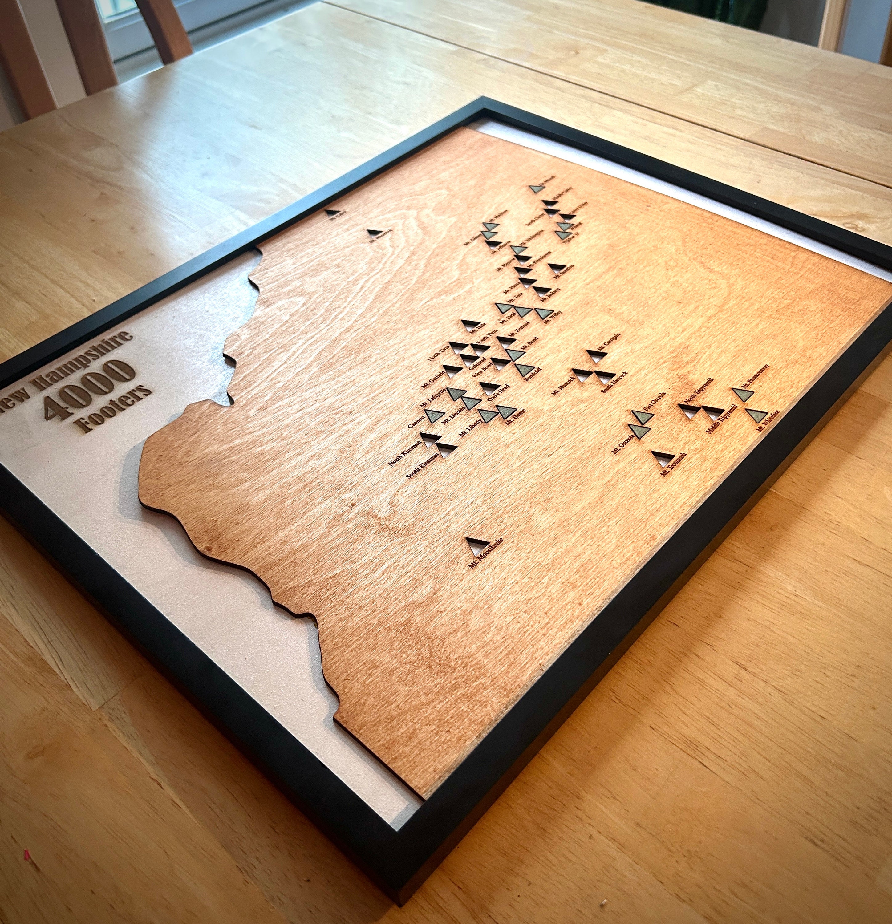 NH 4000 Footers Map White Mountains Peak Bagging Map New - Etsy