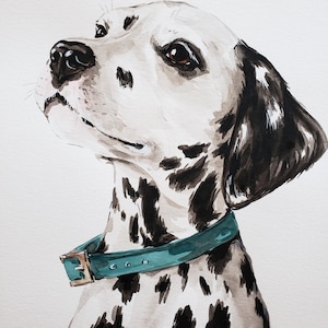 Pet Portrait From Photo Original Watercolor Handmade