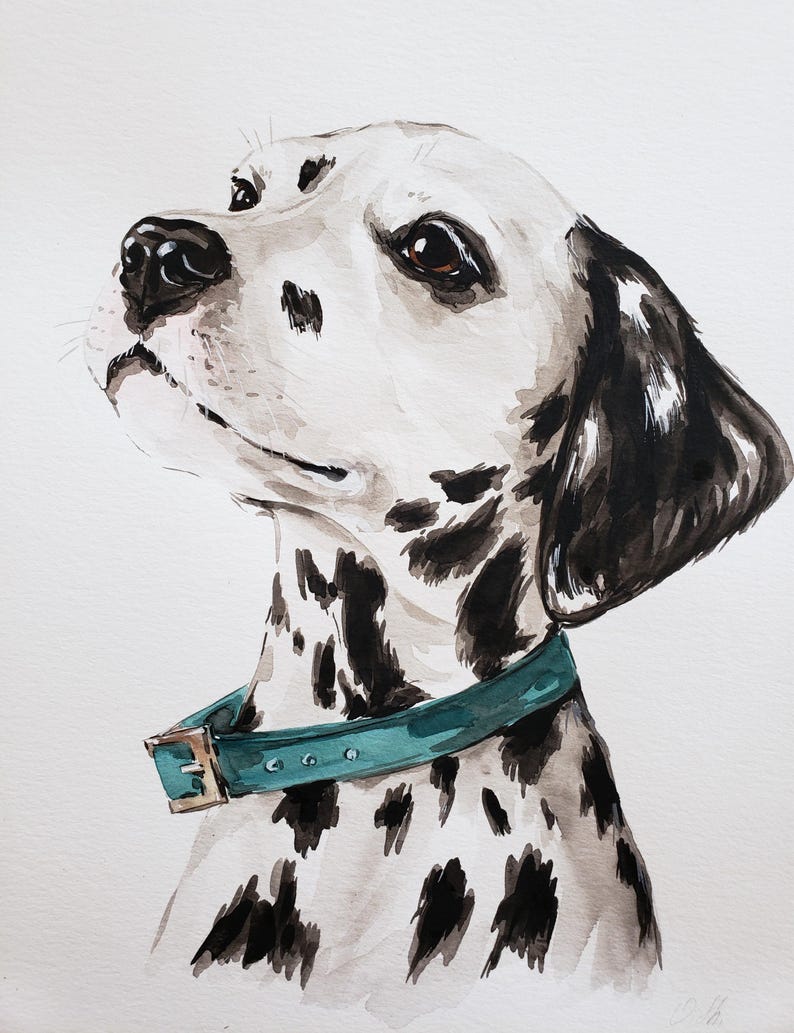 Custom Pet Portraits from Photo, Hand-Painted Watercolor, Customized Dog & Cat Painting, One-of-a-Kind Gift image 2