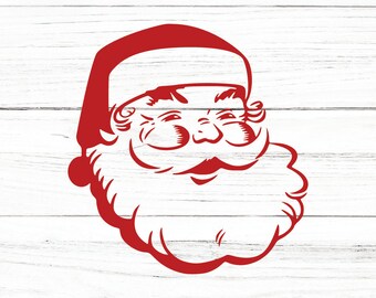 Download Santa face svg | Etsy