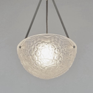 HETTIER & VINCENT :  French 1930 Art Deco pendant      ...... Hanots lamp degué muller era 1925 daum sabino schneider chandelier