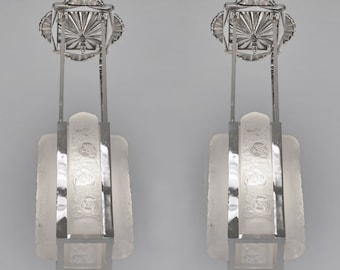 DEGUÉ : a pair of 1930 French Art Deco lanterns .................. pendant chandelier lamp muller era 1925 daum sabino wall  sconces  France