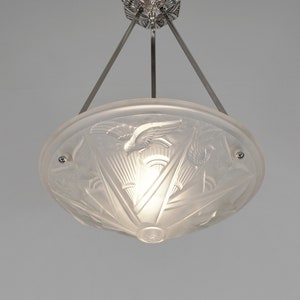 HETTIER & VINCENT and HANOTS : French 1930 Art Deco pendant .............. lamp degué muller era 1925 daum france chandelier wall sconces