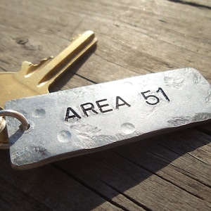 Handmade Area 51 Keychain: Alien Conspiracy Gift