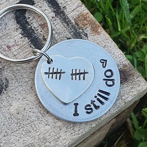 Hand Stamped 10th Anniversary Keychain: I STILL DO Aluminum Gift