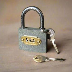 Real Metal PADLOCK Cute Engagement Gift For Him Her Personalised Anniversary With 2 KEYS Engraved Wife Boyfriend Love Lock