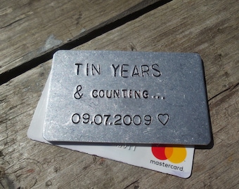 10 year anniversary gift for him tin