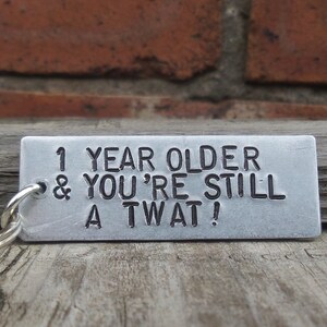 Funny Birthday Keychain: Cheeky Novelty Gift