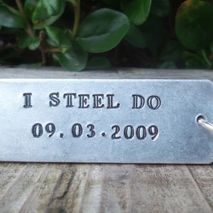 I STEEL DO Personalised 11 YEARS 11th Wedding Anniversary Gifts For Men Women Thoughtful Anniversary Husband Wife Traditional Keychain Love