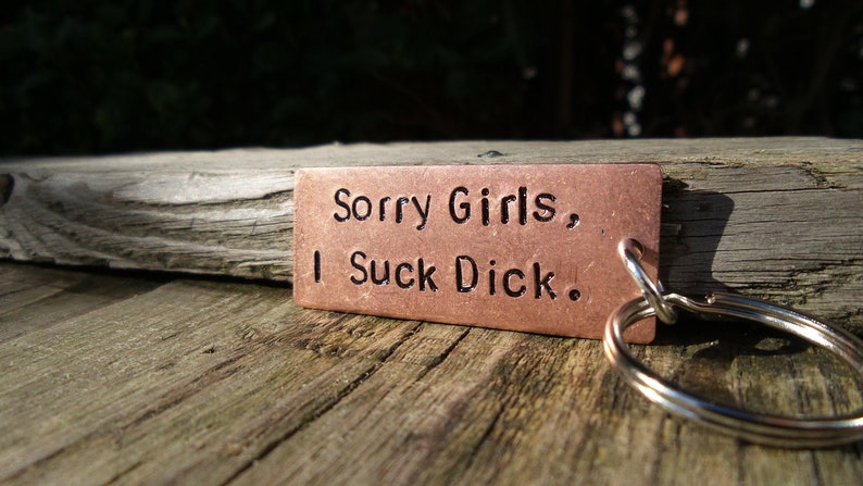 Sorry Girls I SUCK DICK Keyring Funny Gay Pride Gifts for Men Him Her Best Friend Keychain Love Bff Camp Birthday Homosexual Bear Valentines image 1