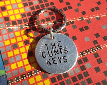 Les CUNTS Keys Offensive Keyring Drôle de Valentin Cadeaux Pour Lui Son copain Mari Boss Manager Frère Porte-clés Cunt Présent Blague de nouveauté
